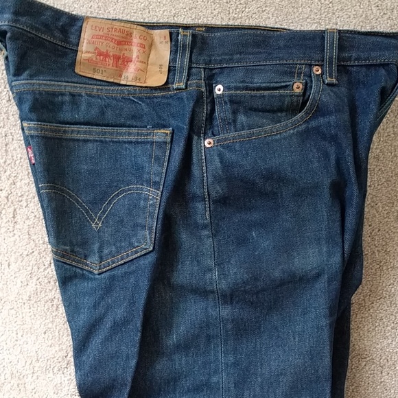 Levi's Other - Levi's 501 Button Straight Fit Blue Jeans 36 x 34